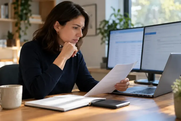 A buyer comparing an existing supplier record with an incoming email.